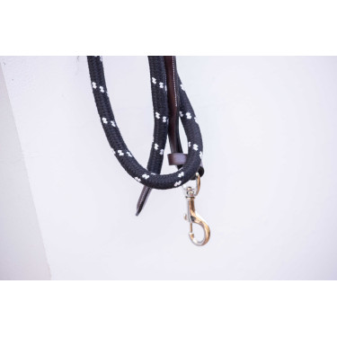 Longe Pénélope Corde et cuir Havane Marron