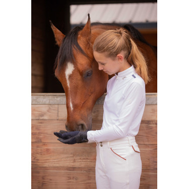 Polo de concours Pénélope Séville Mesh manches longues Blanc Polo de concours Pénélope Séville Mesh manches longues Blanc