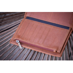 Portefeuille Pénélope Bertille Cognac Marron Portefeuille Pénélope Bertille Cognac Marron