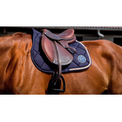 Tapis de selle Equithème Badge 2.0 Bleu marine