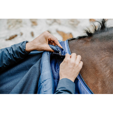Couverture Equithème Classic 1200D Bleu marine Couverture Equithème Classic 1200D Bleu marine