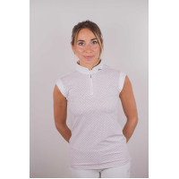 Wedstrijdpolo Pénélope Seville Wit / roze logo