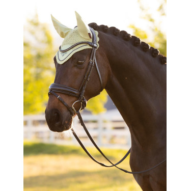 Bonnet anti-mouches LeMieux Esme Macaron Blanc