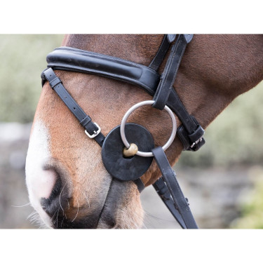 Mors à anneaux en silicone LeMieux Noir Mors à anneaux en silicone LeMieux Noir