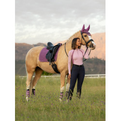 Tapis LeMieux Reflective Suede Dressage Square Mallow Violet