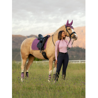 Tapis LeMieux Reflective Suede Dressage Square Mallow Violet