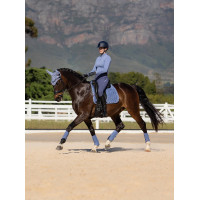 Tapis LeMieux Reflective Suede Dressage Square Powder blue Bleu