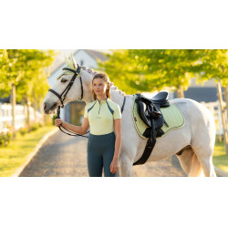 Tapis LeMieux Reflective Suede Mixte GP Square Macaron Blanc