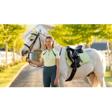 Tapis LeMieux Reflective Suede Mixte GP Square Macaron Blanc