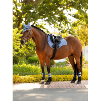 LeMieux Reflective Suede Mixte GP Square Zadeldek Poederblauw