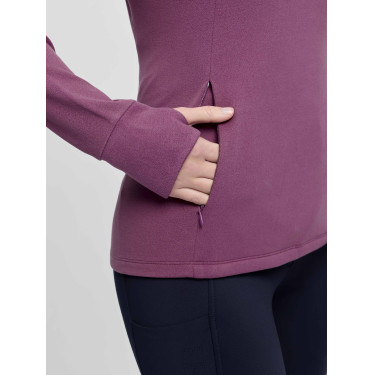 LeMieux Frances dames fleece met ritskraag Kaasjeskruid