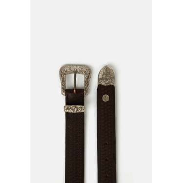 Ceinture western Horze Blaze cuir Marron Ceinture western Horze Blaze cuir Marron