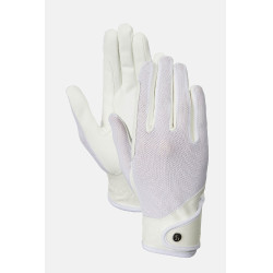 Gants d’équitation Horze Ally mesh Blanc brillant Gants d’équitation Horze Ally mesh Blanc brillant