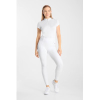 Legging d'équitation B Vertigo Diana à fond intégral compressif femme Blanc brillant