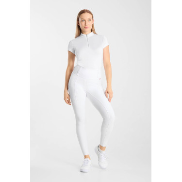 Legging d'équitation B Vertigo Diana à fond intégral compressif femme Blanc brillant