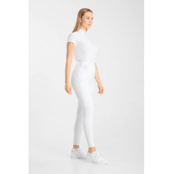 Legging d'équitation B Vertigo Diana à fond intégral compressif femme Blanc brillant