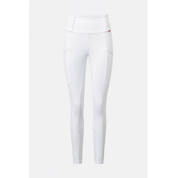 Legging d'équitation B Vertigo Diana à fond intégral compressif femme Blanc brillant
