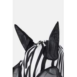 Horze elastisch anti-vliegenmasker met rits Zebra Motieven