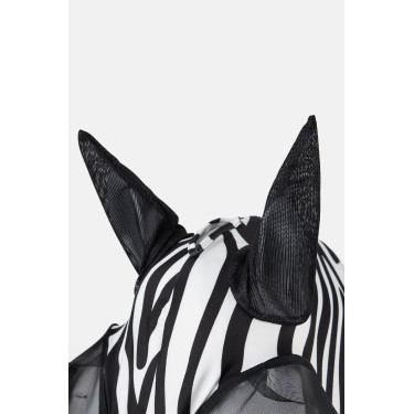 Masque anti-mouches Horze Elastic avec zip Zèbre Motifs