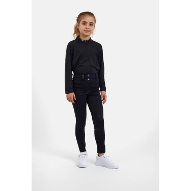 Horze rijbroek met volledig zitvlak Young Rider Evelyn Donker marineblauw