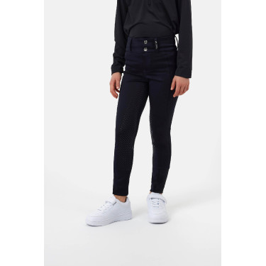 Horze rijbroek met volledig zitvlak Young Rider Evelyn Donker marineblauw