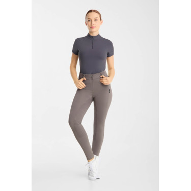 Pantalon d’équitation Horze Chara femme full grip Bois flotté Gris