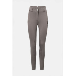 Pantalon d’équitation Horze Chara femme full grip Bois flotté Gris
