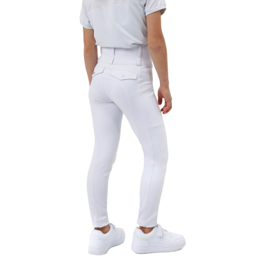 Pantalon hybrid Horze Young Rider Anya full grip Blanc brillant Pantalon hybrid Horze Young Rider Anya full grip Blanc brillant
