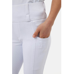 Pantalon hybrid Horze Young Rider Anya full grip Blanc brillant Pantalon hybrid Horze Young Rider Anya full grip Blanc brillant