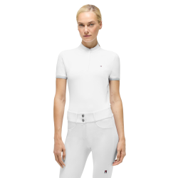 Polo de concours Linsay Tommy Hilfiger Equestrian manches courtes femme Blanc optique