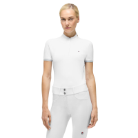 Wedstrijdpolo Linsay Tommy Hilfiger Equestrian dames met korte mouwen Optisch wit