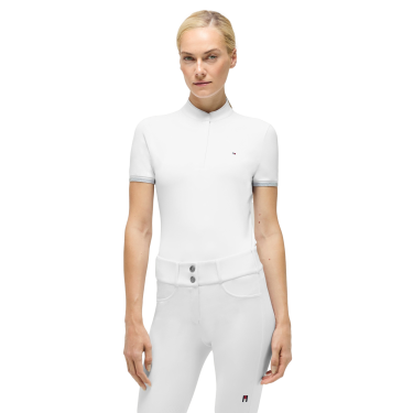 Wedstrijdpolo Linsay Tommy Hilfiger Equestrian dames met korte mouwen Optisch wit