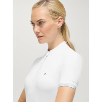 Polo de concours Linsay Tommy Hilfiger Equestrian manches courtes femme Blanc optique