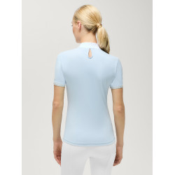Polo de concours Linsay Tommy Hilfiger Equestrian manches courtes femme Sweet blue Bleu