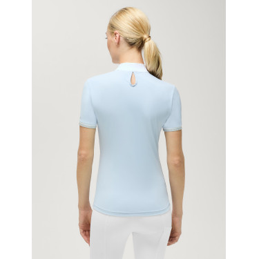 Polo de concours Linsay Tommy Hilfiger Equestrian manches courtes femme Sweet blue Bleu
