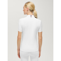 Polo de concours Selma Tommy Hilfiger Equestrian manches courtes femme Blanc optique