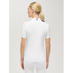 Wedstrijdpoloshirt Selma Tommy Hilfiger Equestrian dames met korte mouwen Optisch wit