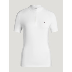 Wedstrijdpoloshirt Selma Tommy Hilfiger Equestrian dames met korte mouwen Optisch wit