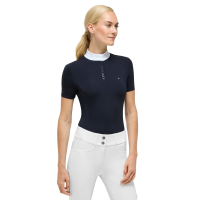 Wedstrijdpoloshirt Selma Tommy Hilfiger Equestrian dames met korte mouwen Woestijnlucht Blauw
