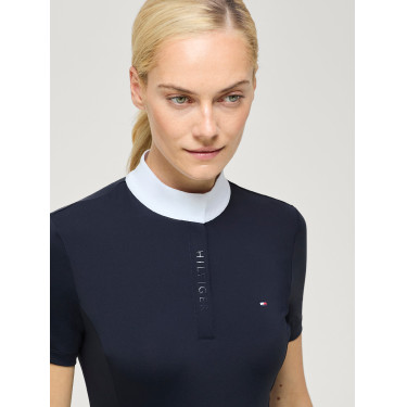 Wedstrijdpoloshirt Selma Tommy Hilfiger Equestrian dames met korte mouwen Woestijnlucht Blauw Wedstrijdpoloshirt Selma Tommy Hilfiger Equestrian dames met korte mouwen Woestijnlucht Blauw