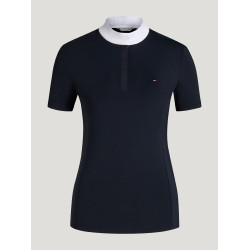Polo de concours Selma Tommy Hilfiger Equestrian manches courtes femme Desert sky Bleu
