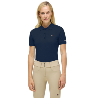 Tommy Hilfiger Equestrian dames polo met korte mouwen Woestijnlucht Blauw