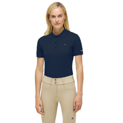 Tommy Hilfiger Equestrian dames polo met korte mouwen Woestijnlucht Blauw