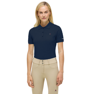 Tommy Hilfiger Equestrian dames polo met korte mouwen Woestijnlucht Blauw