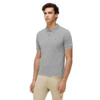 Tommy Hilfiger Equestrian heren poloshirt met korte mouwen Gemêleerd grijs
