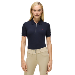 Polo zippé Anaheim Tommy Hilfiger Equestrian femme Desert sky Bleu Polo zippé Anaheim Tommy Hilfiger Equestrian femme Desert sky Bleu