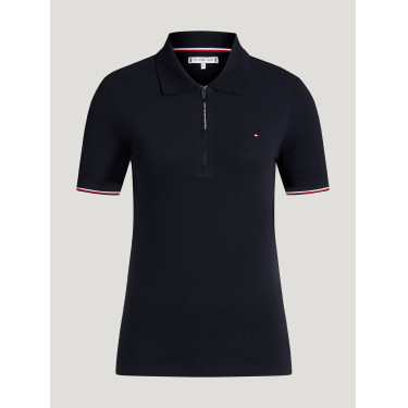 Dames zip-polo Anaheim Tommy Hilfiger Equestrian Woestijnlucht Blauw