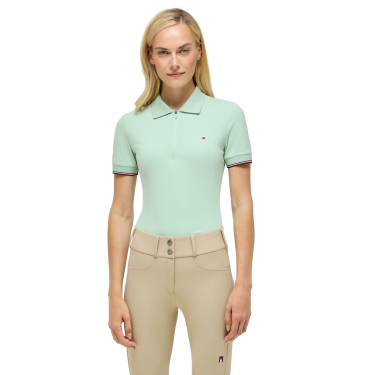 Polo zippé Anaheim Tommy Hilfiger Equestrian femme Menthe belair Vert Polo zippé Anaheim Tommy Hilfiger Equestrian femme Menthe belair Vert
