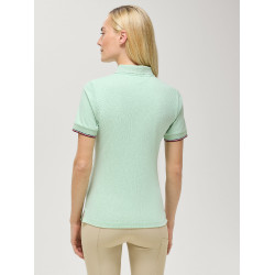 Dames zip-polo Anaheim Tommy Hilfiger Equestrian Belair munt Groen