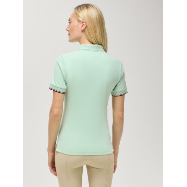 Polo zippé Anaheim Tommy Hilfiger Equestrian femme Menthe belair Vert Polo zippé Anaheim Tommy Hilfiger Equestrian femme Menthe belair Vert